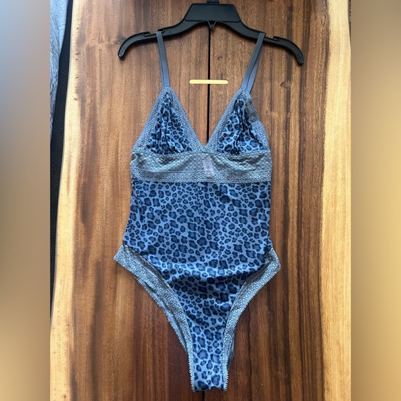 Victoria's Secret Other - NWT blue cheetah print Victoria’s Secret bodysuit small